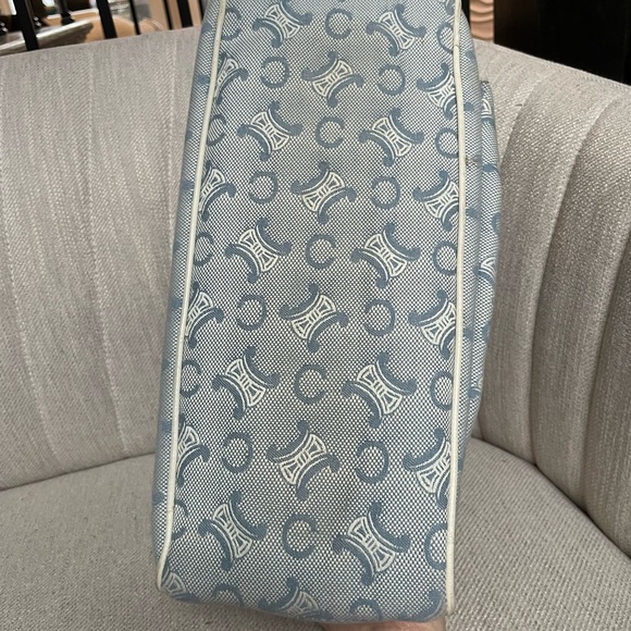 CELINE Blue Ivory Monogram Tote Bag - Picture 5 of 14